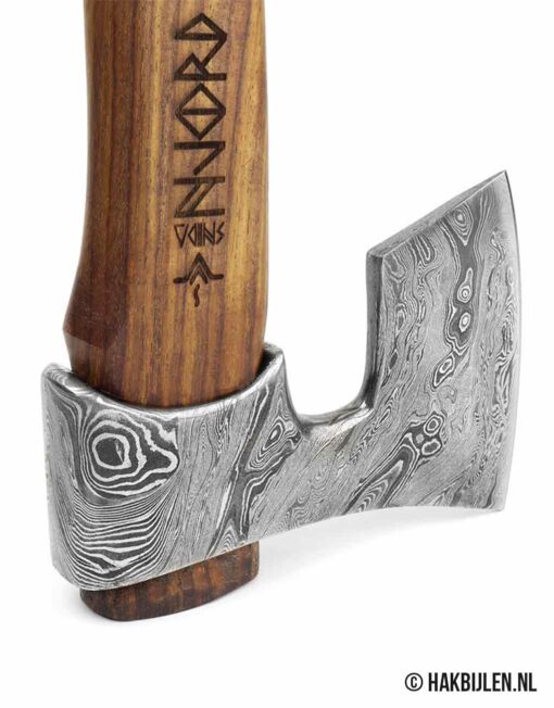 Snida Carving Bijl Damast Medium Viking Njord - Afbeelding 6