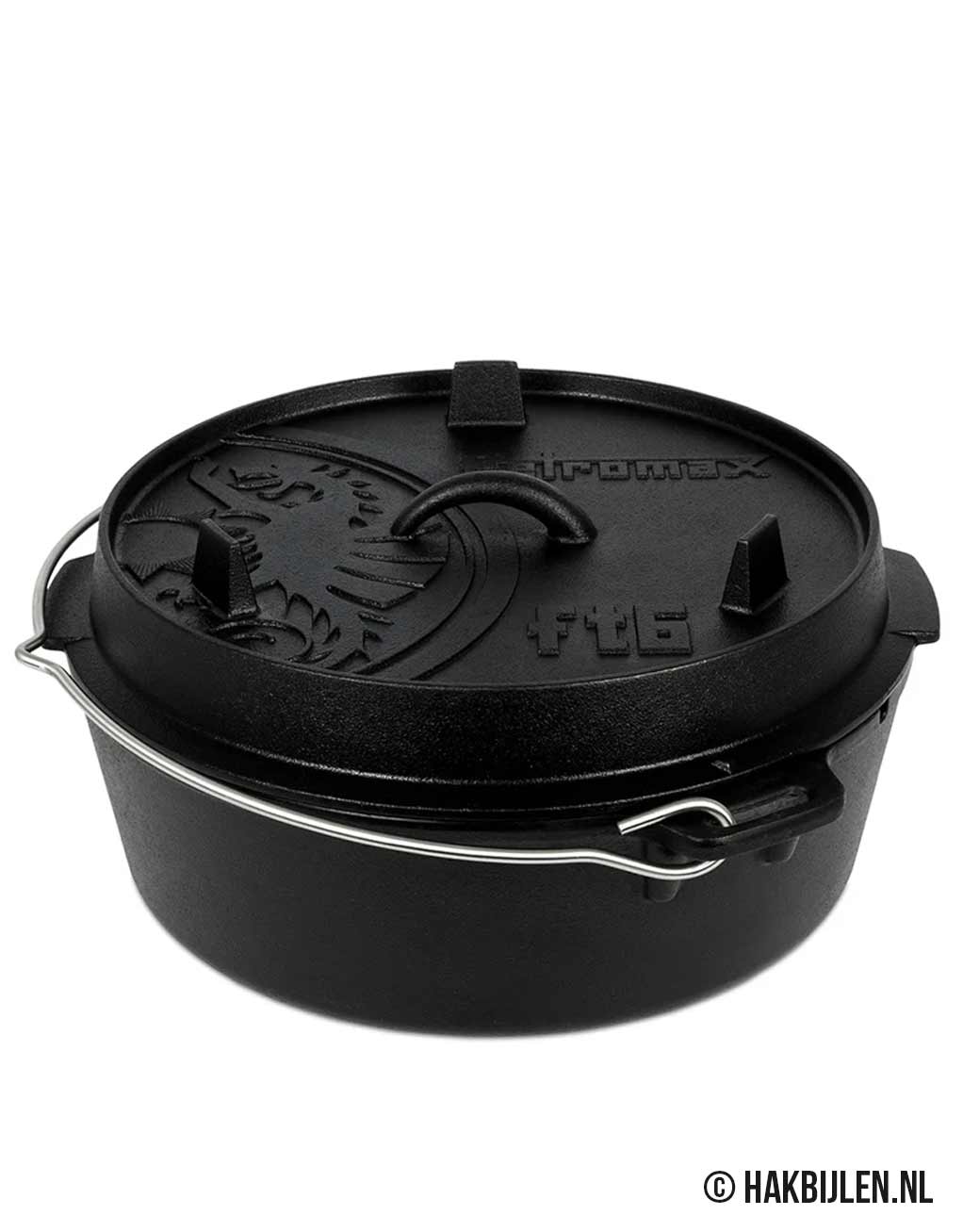 Dutch Oven FT6-T 5,5Liter Platte Bodem Gietijzer Petromax