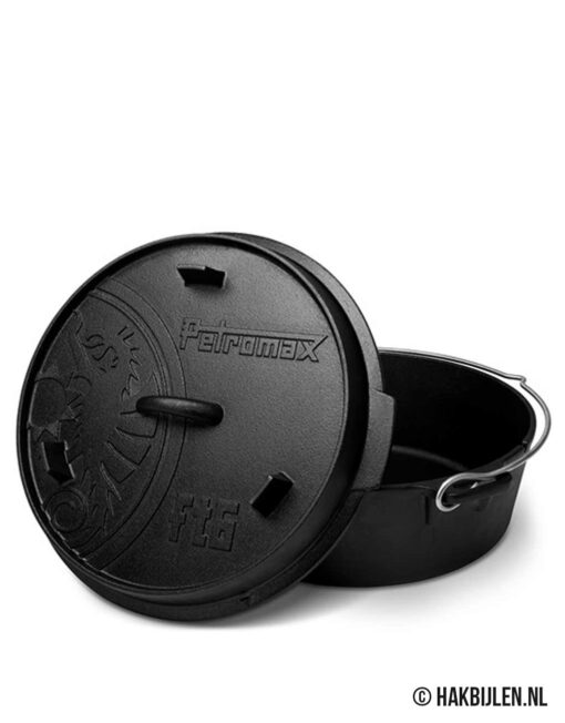 Dutch Oven FT6-T 5,5Liter Platte Bodem Gietijzer Petromax