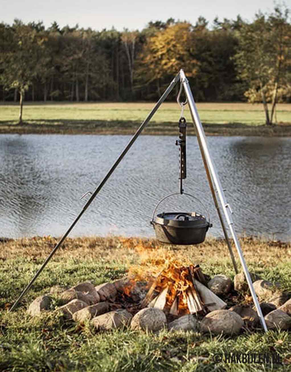 Dutch Oven FT6-T 5,5Liter Platte Bodem Gietijzer Petromax