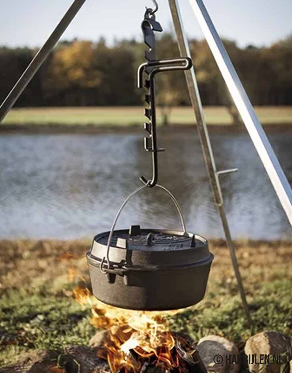 Dutch Oven FT6-T 5,5Liter Platte Bodem Gietijzer Petromax