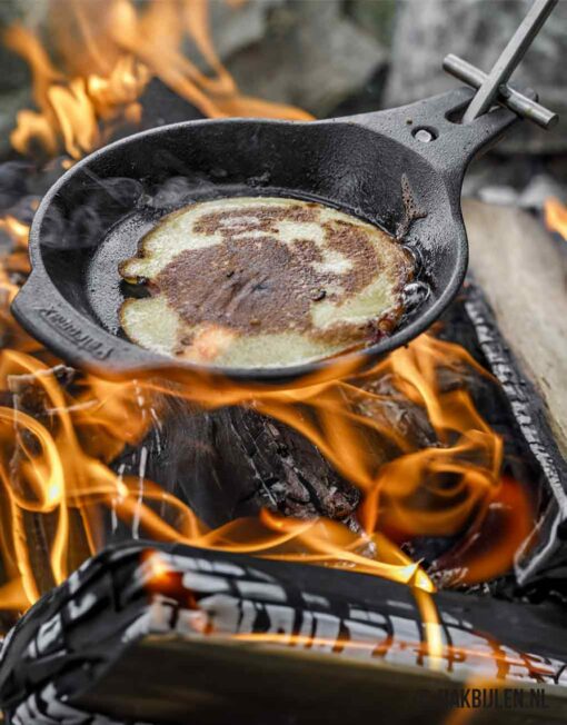 Kampvuurpan Gietijzer Koekenpan Uitschuifbaar Petromax