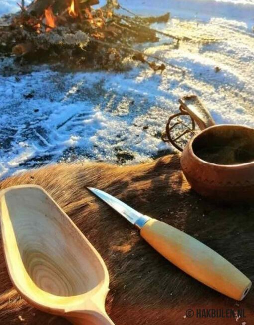 Houtsnijmes 120 Carbon Wood Carving Knife Morakniv